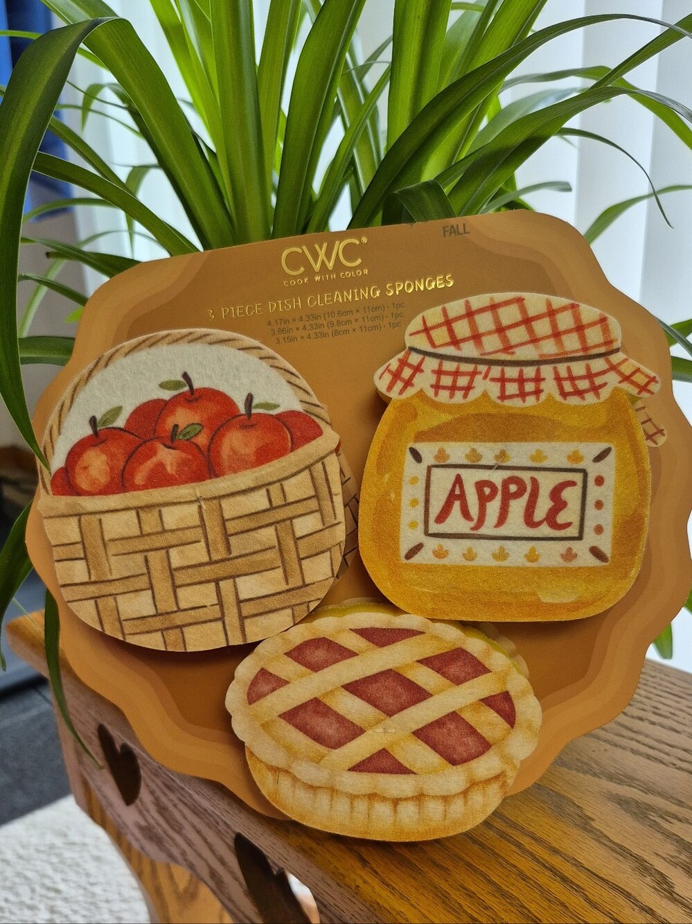 CWC Fall Apple Kitchen Dish Cleaning Sponges - 3pc. BRAND NEW WITH TAGS - Picture 3 of 3